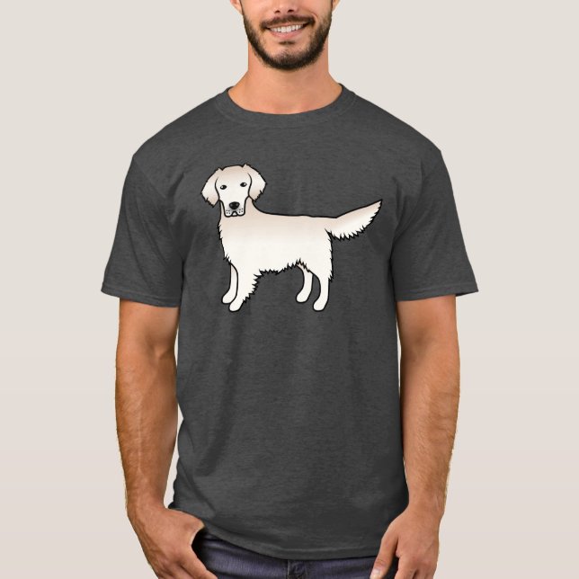 T-shirt Crème anglaise Golden Retriever mignon chien de de (Devant)