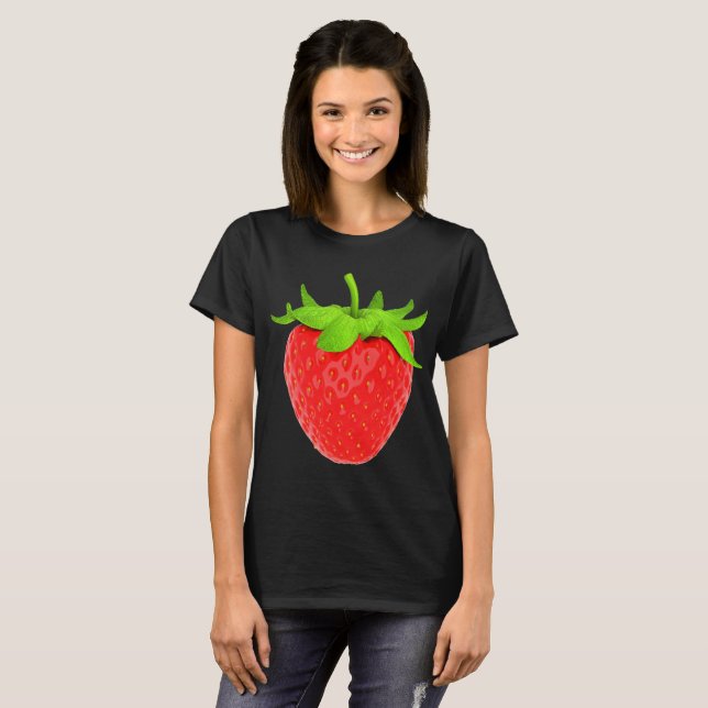 T-shirt Crème aux fraises (Devant entier)