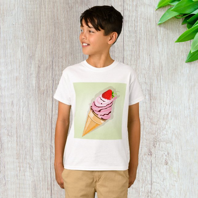 T-shirt Crème De Glace À La Fraise (Créateur téléchargé)
