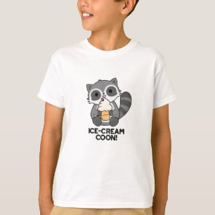 T-shirt Crème de glace Coon drôle animal Racoon Pun
