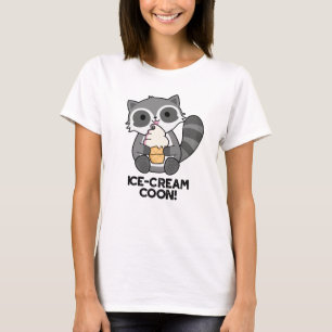 T-shirt Crème de glace Coon drôle animal Racoon Pun