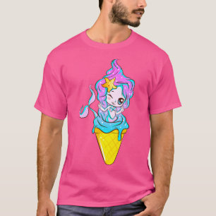 T-shirt Crème de glace de sirène cône mignonne Magique Myt