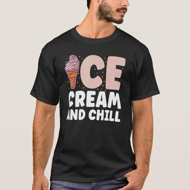 T-shirt Crème De Glace Et Refroidissement Pour Vacances Ét (Devant)