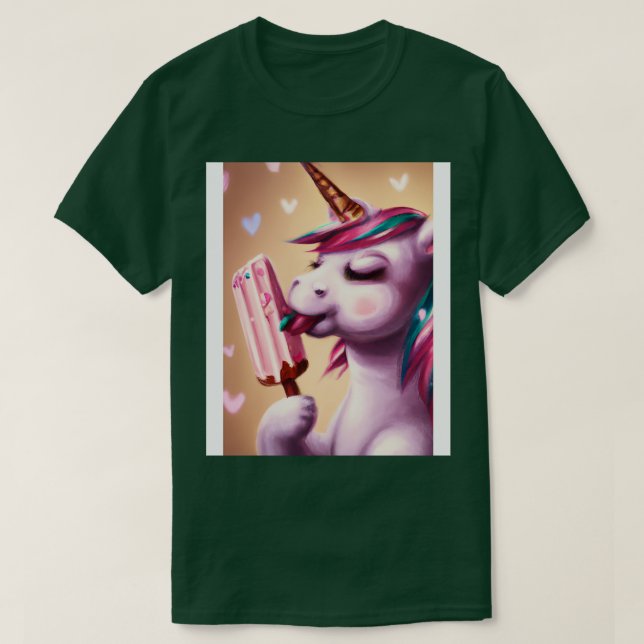 T-shirt Crème de glace Unicorne 1 (Design devant)