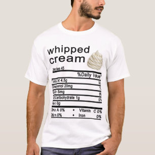 T-shirt crème fouettée Nutrition Facts Funny Thanksgiving