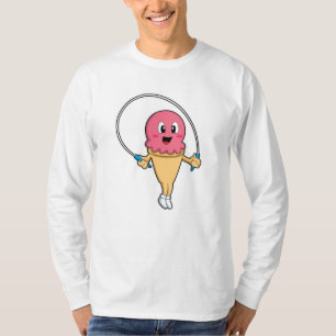 T-shirt Crème glacée à Fitness avec corde