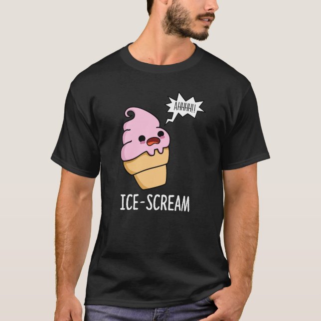 T-shirt Crème glacée amusante Crème glacée Cone Pun Dark B (Devant)