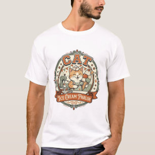 T-shirt Crème Glacée Chat Salon Crème Glacée Chat Salon Ch