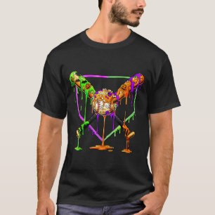 T-shirt Crème Glacée de Baseball Effrayante qui Dégouline