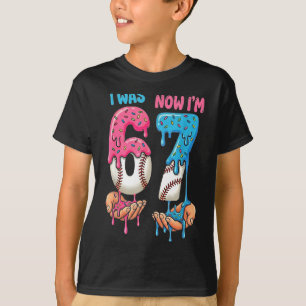 T-shirt Crème glacée de baseball j'avais 6 ans maintenant