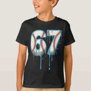 T-shirt Crème glacée de baseball qui goutte 67 Six Sept Mè