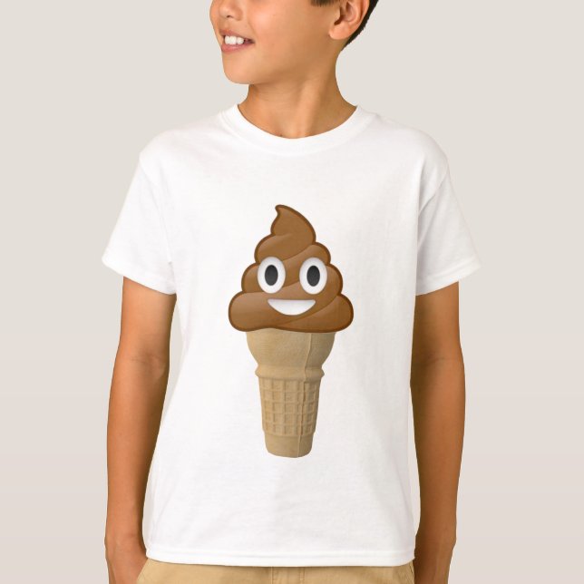T-shirt Crème glacée de chocolat ou dunette ? Amusement (Devant)