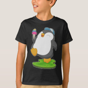 T-shirt Crème glacée de gaufre de pingouin