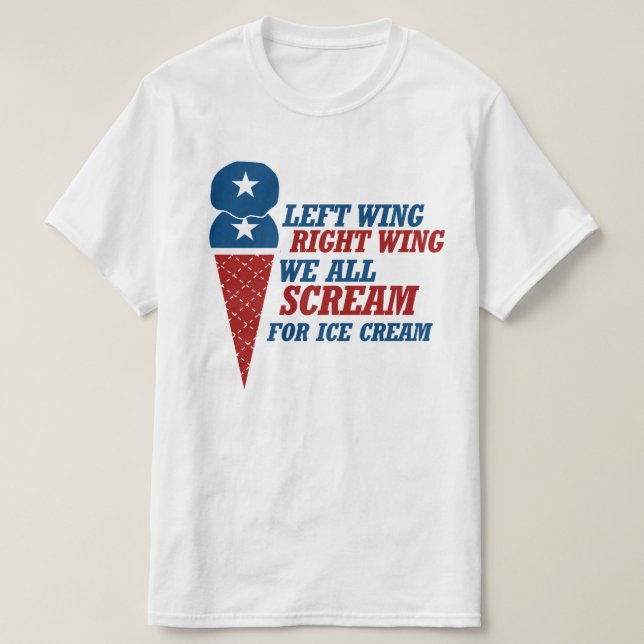 T-shirt Crème glacée de l'aile gauche droite (Design devant)