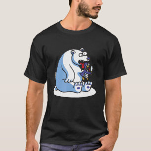 T-shirt crème glacée de pingouin d'ours polaire amusante