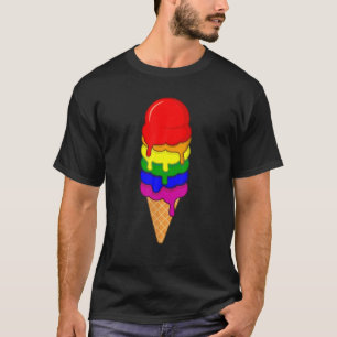 T-shirt Crème glacée LGBT Prith Moth LGBTQ Rainbow Flag