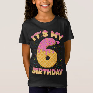 T-Shirt Crème glacée mignonne C'est mon 6ème anniversaire