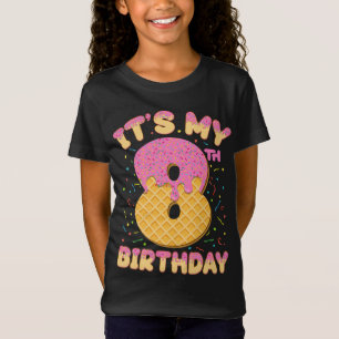 T-Shirt Crème glacée mignonne C'est mon 8ème anniversaire