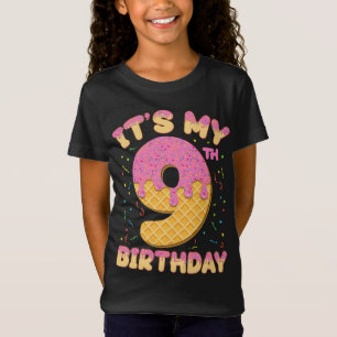 T-Shirt Crème glacée mignonne C'est mon 8ème anniversaire