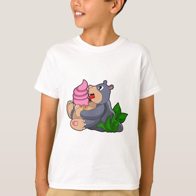 T-shirt Crème glacée Mole avec gaufre (Devant)