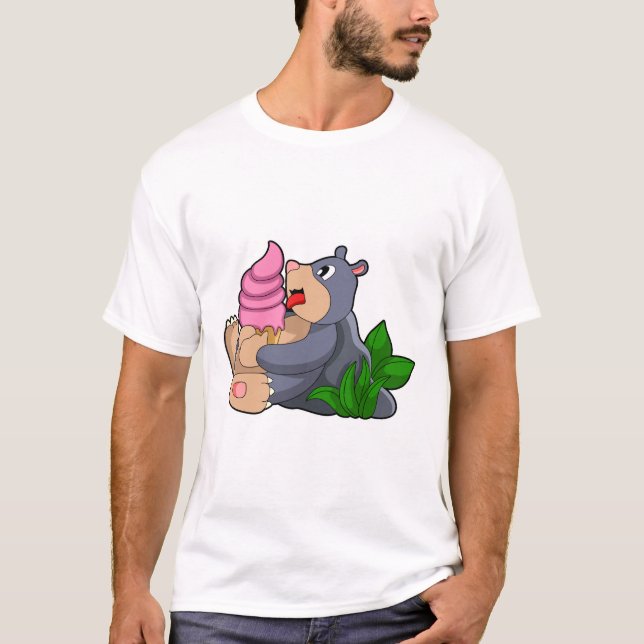 T-shirt Crème glacée Mole avec gaufre (Devant)