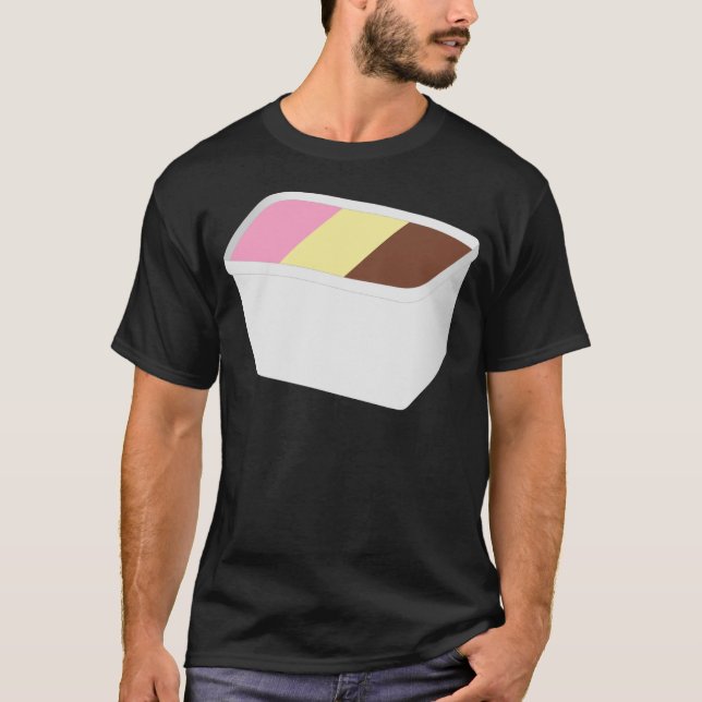 T-shirt Crème glacée napolitain (Devant)
