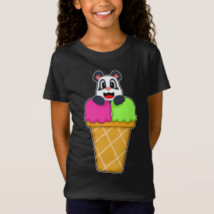 T-Shirt Crème glacée Panda Waffe