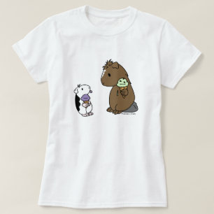 T-shirt Crème glacée porcine pourpre