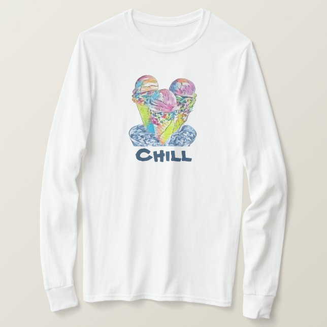 T-shirt crème glacée réfrigérée (Design devant)