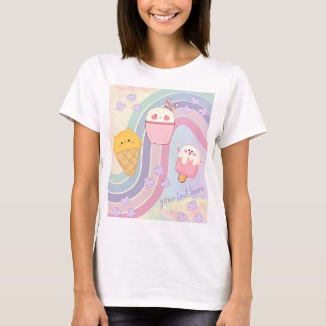 T-shirt crème glglace (Devant)