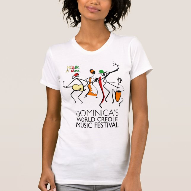T-shirt créole de festival de musique du monde de (Devant)
