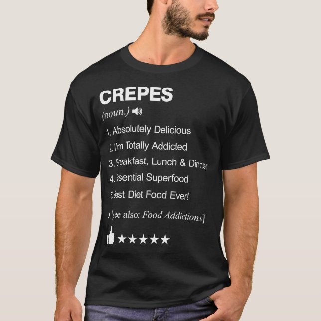 T-shirt Crepes Définition Signification tablier cuisine  (Devant)
