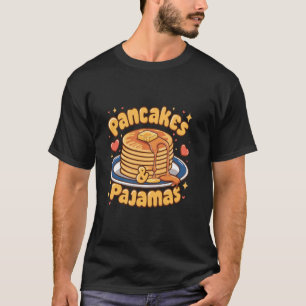 T-shirt Crêpes Et Pyjamas Repas De Petit Déjeuner Adorable