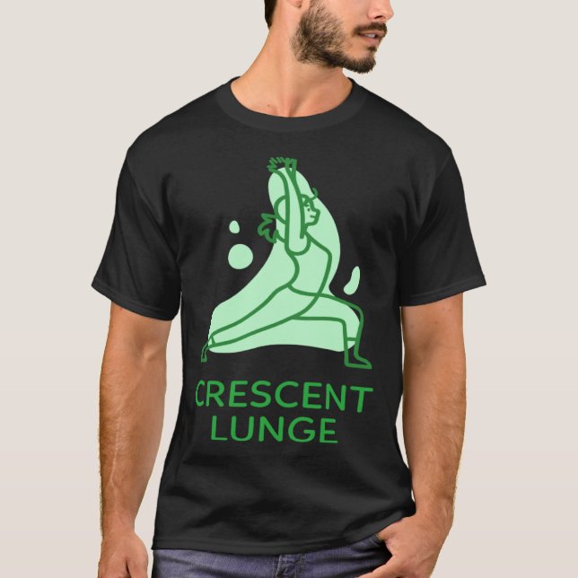 T-shirt Crescent Lounge Anjaneyasana Yoga Pose (Devant)