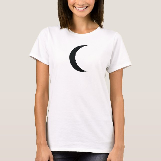 T-shirt Crescent noir Magie Lune foncée Astrologie (Devant)