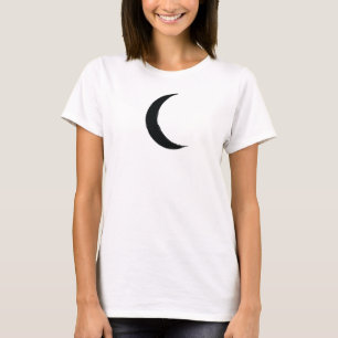 T-shirt Crescent noir Magie Lune foncée Astrologie