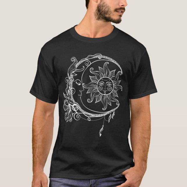 T-shirt Crescent Spirituel De Lune Étoiles D'Astronomie So (Devant)