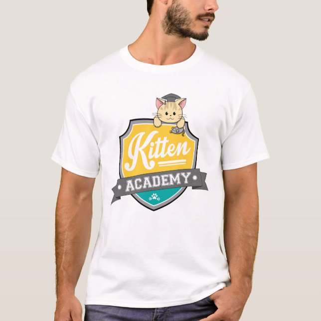 T-shirt Crest de l'Académie de Kitten (blanc) (Devant)