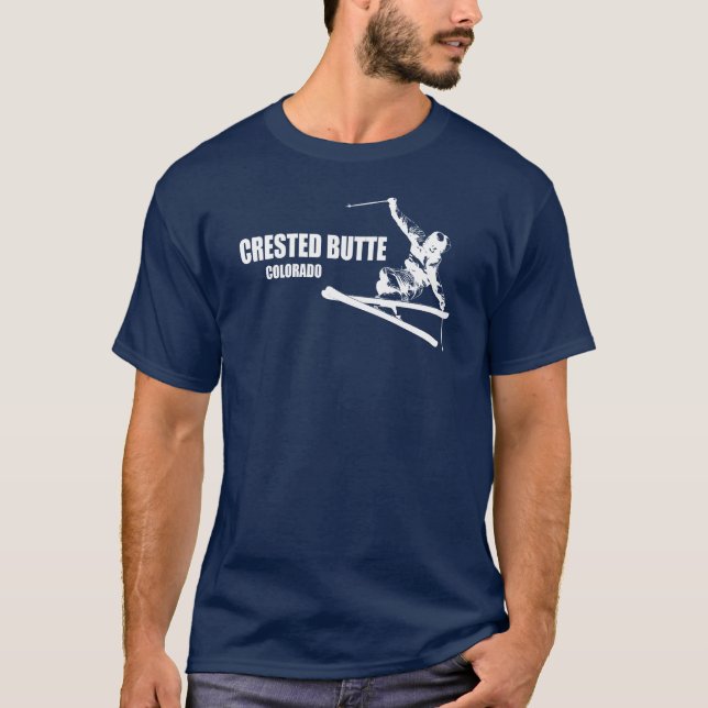 T-shirt Crested Butte Colorado Skier (Devant)