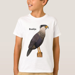 T-shirt Crested caracara bird cartoon illustration