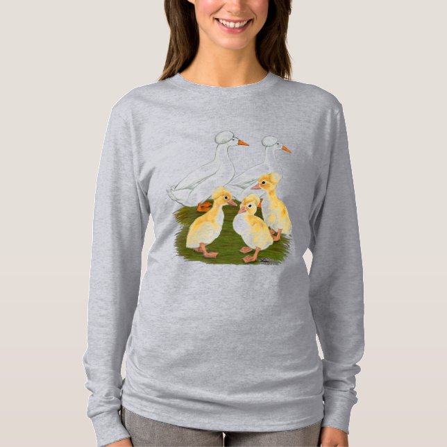 T-shirt Crested Duck Family (Devant)