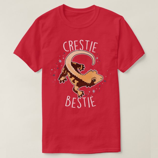 T-shirt Crested Gecko Lizard Reptile Crestie Bestie (Design devant)