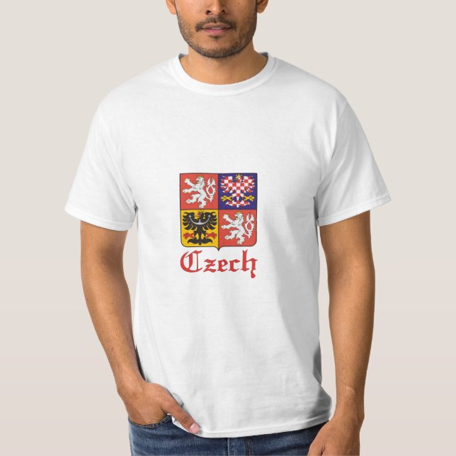 T-shirt Crête/chemise/Tchécoslovaquie tchèques de bouclier (Devant)