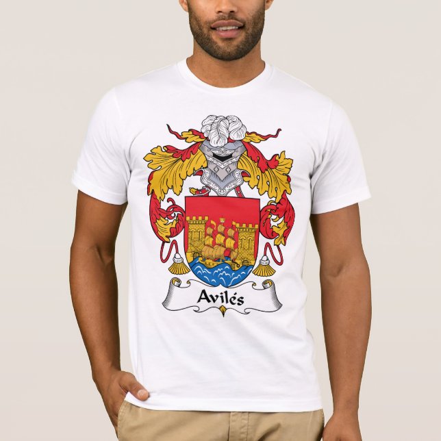 T-shirt Crête de famille d'Aviles (Devant)