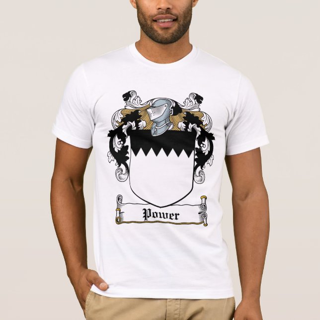 T-shirt Crête de famille de puissance (Devant)