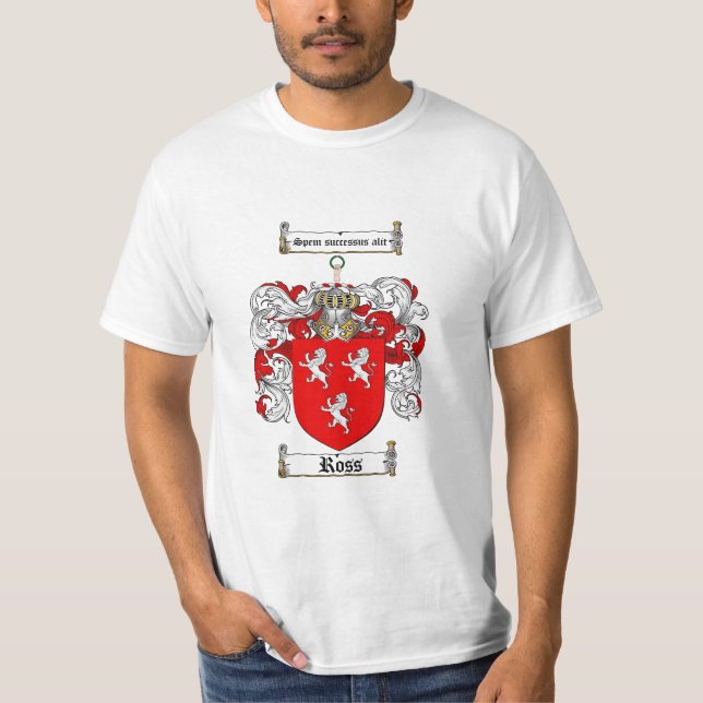 T-shirt Crête de famille de Ross - manteau de Ross des (Devant)