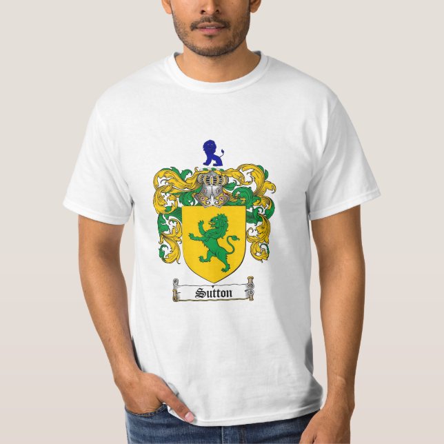 T-shirt Crête de famille de Sutton - manteau de Sutton des (Devant)