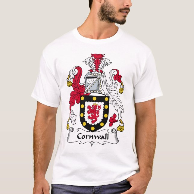 T-shirt Crête de famille des Cornouailles (Devant)