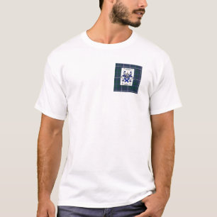 T-shirt Crête de Kirkpatrick sur le tartan de bleu de