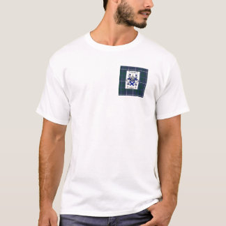 T-shirt Crête de Kirkpatrick sur le tartan de bleu de